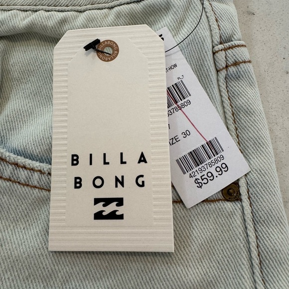 BILLABONG How About That Indigo Womens Denim Shorts Light Blast Size 30 NWT - Picture 12 of 12
